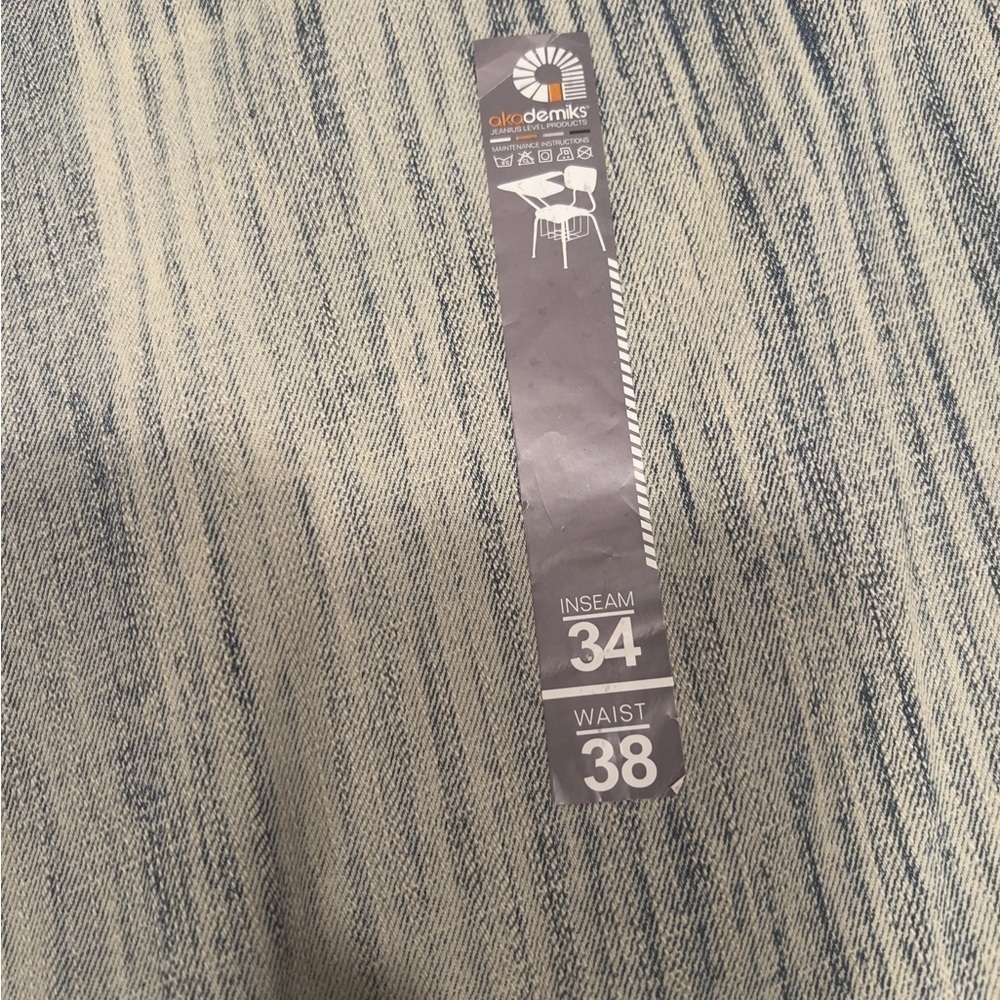 NWT Y2K Men's 38x34 Akademik's White Cloud Warriors Jeans🔥🔥 (D4) - Picture 12 of 13